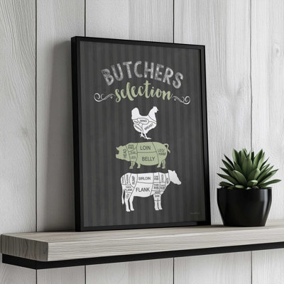 "Butchers's sélection" par lettrage et reproduction d'art