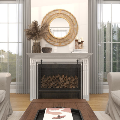 Amesbury Handmade Bamboo Round Wall Mirror