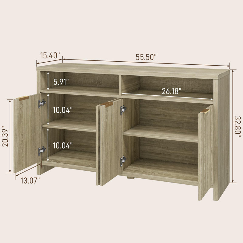 Fluted Storage Cabinet