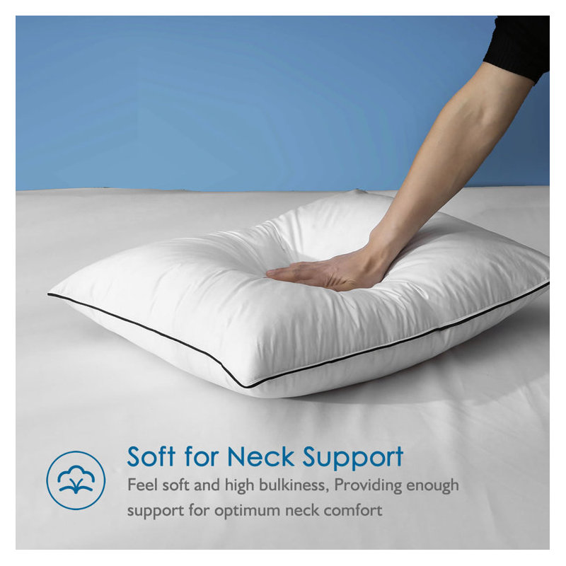  Down Feathers Medium-Support Bed Pillow, Standard