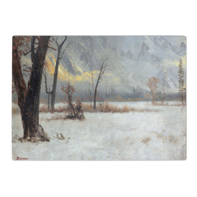 Winter Landscape by Albert Bierstadt Chopping Board