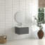 Armoire de salle de bain murale 24 po avec lavabo flottant à tiroir avec lavabo intégré en céramique