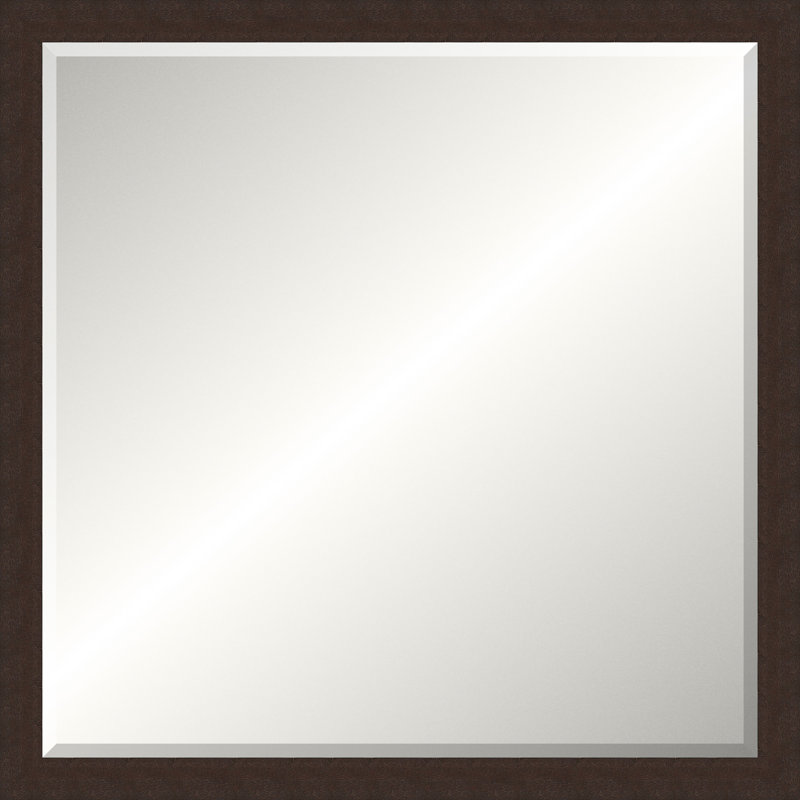 Textured Brown Legacy Mirror, Medium Square