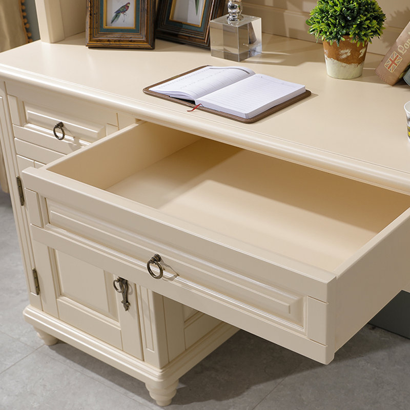 American country style desk chair set, Cream