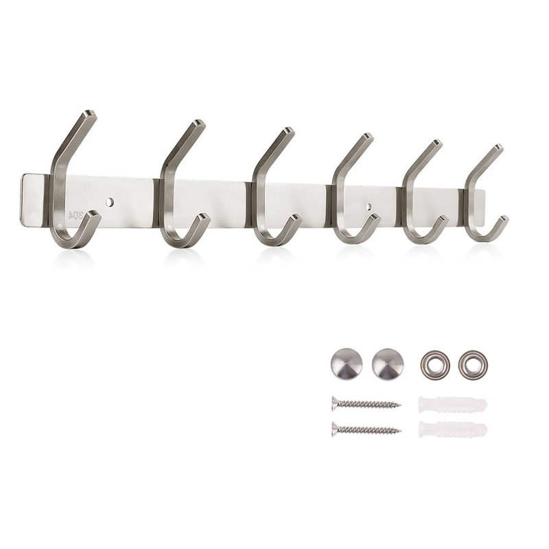 Beinteinn Stainless Steel Wall 6 - Hook Wall Mounted Coat Rack