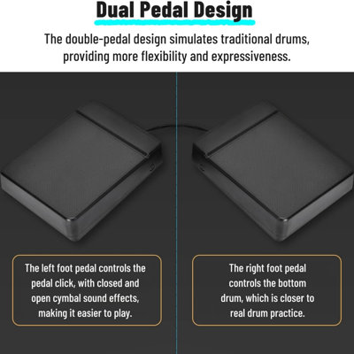 Ensemble de 9 batteries électroniques, ensemble de batterie de pratique, avec pédale de tambour numérique à deux haut-parleurs, support pour jeux Dtx