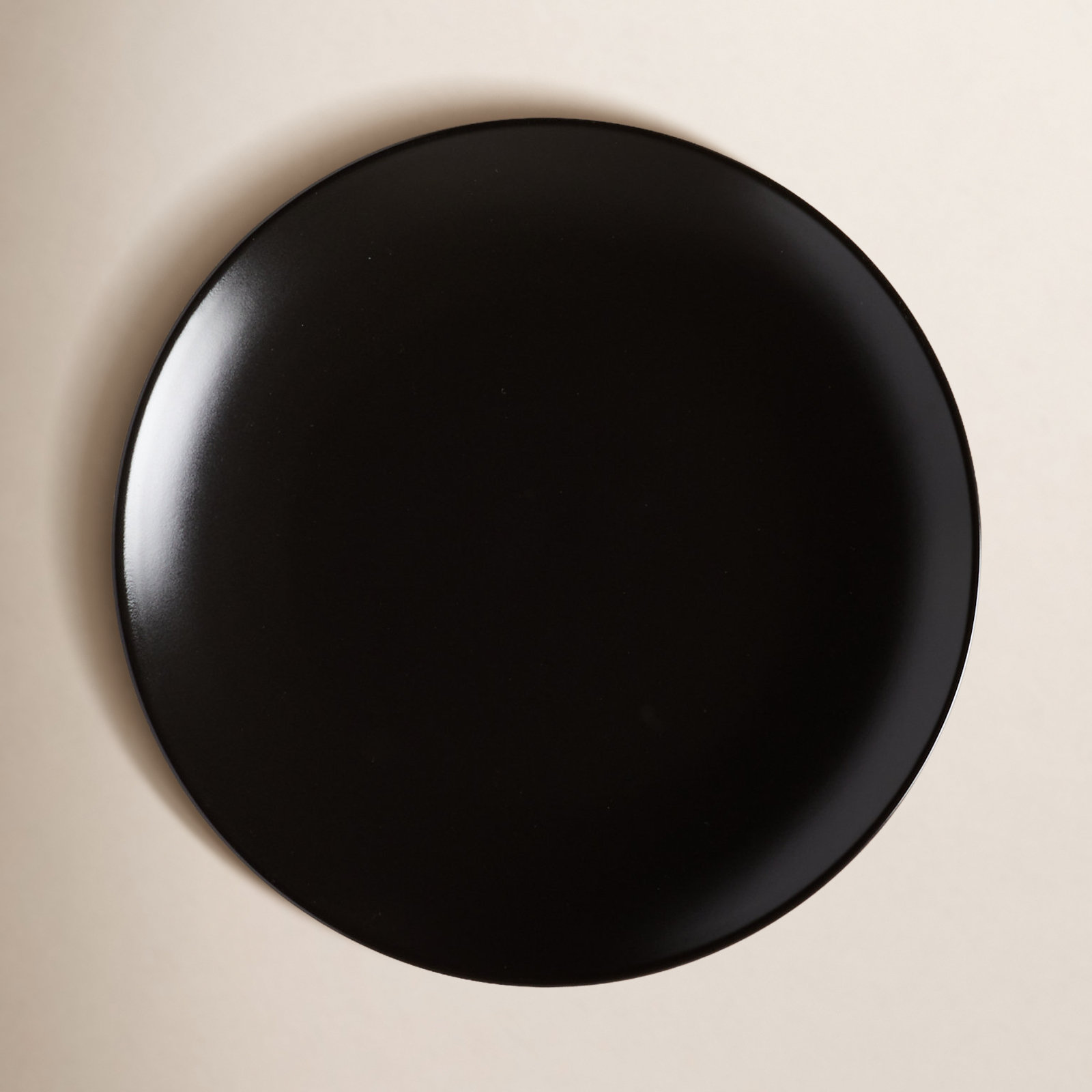 Izie Coupe Stoneware Salad Plate, Black