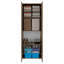 Armoire H 66,9 po, 2 portes, 4 tablettes, chêne naturel / blanc - Chambre