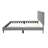 Modern Twin Bedroom Headboard In Gray, Adjustable Up To 3", Brushed Linen, 12 Support, No Box Spring Required Bed With Gray Up Spring, Accessory