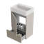 Meuble-lavabo moderne autoportant de 20 po avec lavabo en céramique-128272859