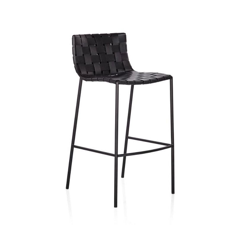 Tabouret de bar et de comptoir Laimonas, Tabouret de comptoir (siège d'une hauteur de 25,5, Noir