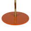 Lampe de table en métal émaillé avec base incurvée et abat-jour festonné