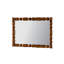 Miroir mural vintage encadré de colonne décorative sculptée en bois