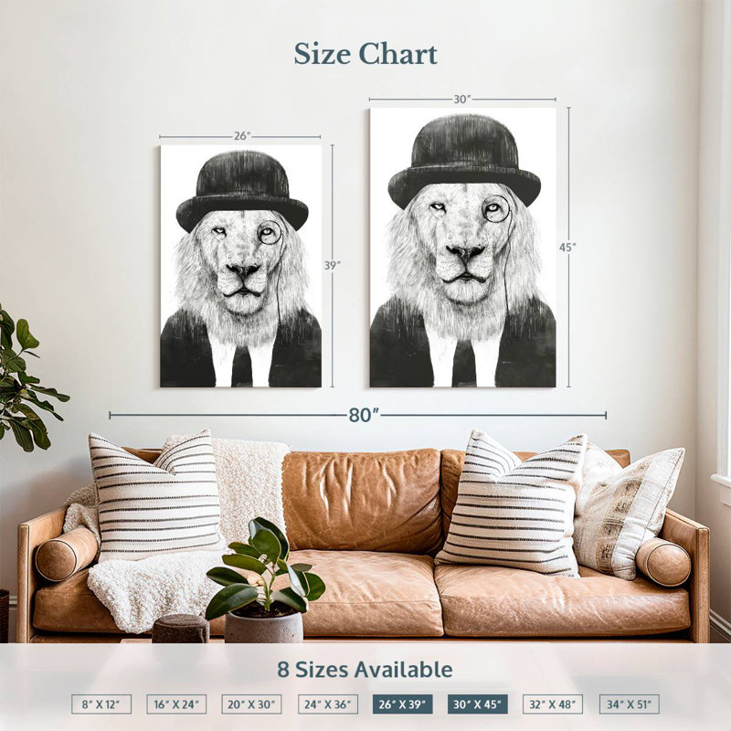Brampt Sir Lion, 39" H x 26" W