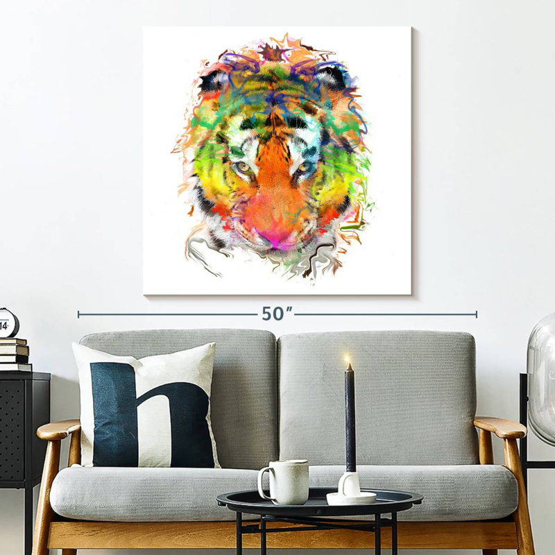 Crowle Tiger Paint, 33" H x 33" W