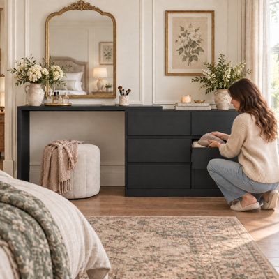 Ameyaa 6 Drawer 51.2" W Double Dresser