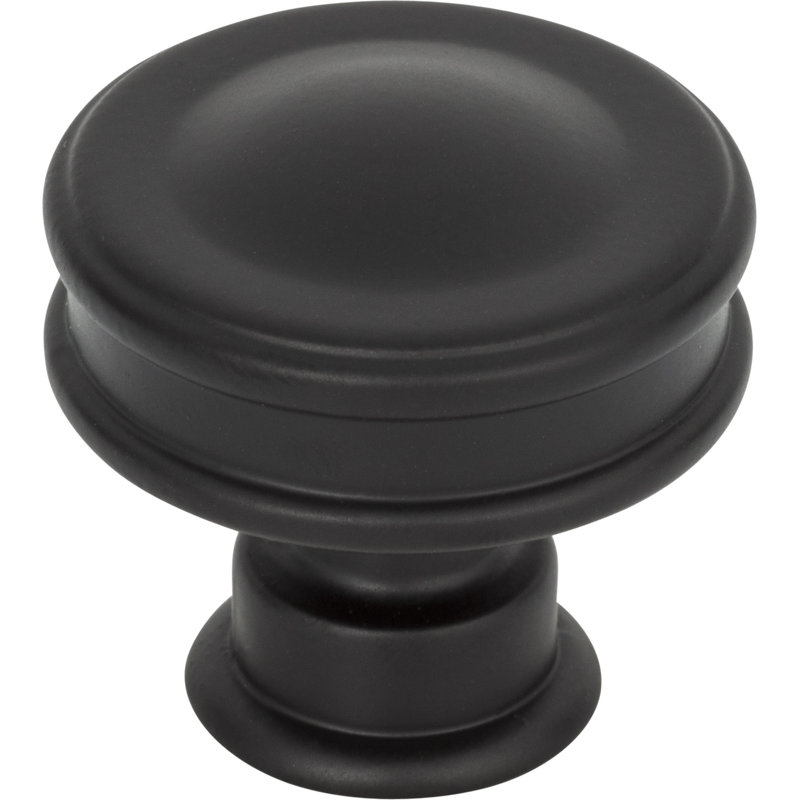 Oskar 1 1/4" Diameter Round Knob, Matte Black