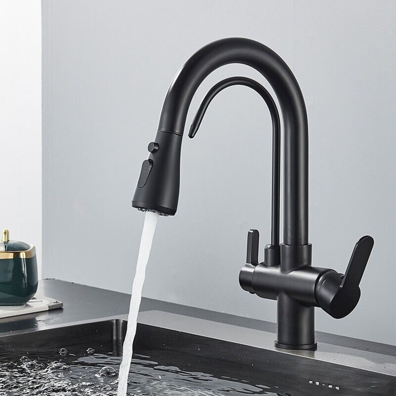 Senlesen Pull Out Kitchen Faucet, Matte Black