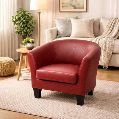 Fauteuil d'appoint en similicuir
