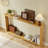 Modern Corrugated Texture Storage Table For Entranceways – Elegant Narrow Wooden Console Sofa Table For Hallways And Front Doors-1377965419