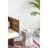 15X13x17" Hexagonal Garden Capiz Stool, Accent Side Table