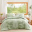Ensemble de housse de couette Green Toufted Bedding Soft Botanical Palm Leaf-114499739
