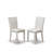 9 Piece Modern Dining Table Set Includes a Rectangle Wooden Table with V-Legs and 8 Cream Linen Fabric Parson Dining Chairs, 40x72 Inch-2120329779-2120329772