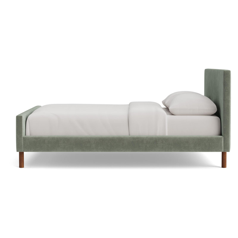 Skinny Fat Bed, Velvet - Sage, Queen