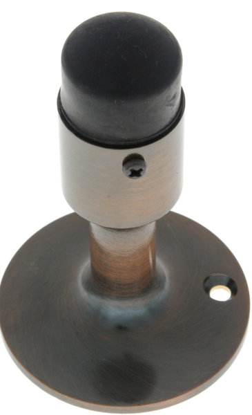 Solid Brass Baseboard Stop, Antique Copper