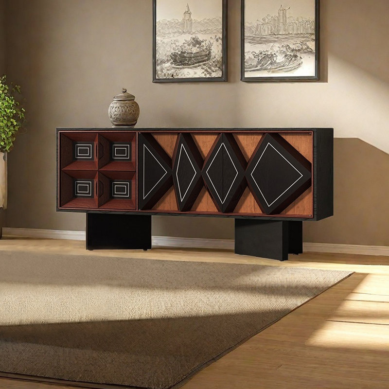 Meuble télé de salon de style américain, 35.43”H x 70.87”W x 15.75”D