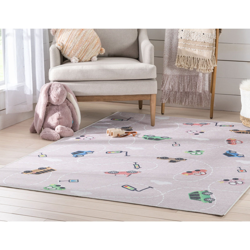 Tapis beige Klingbeil, Rectangle 3 pi 3 po x 5 pi, Rose