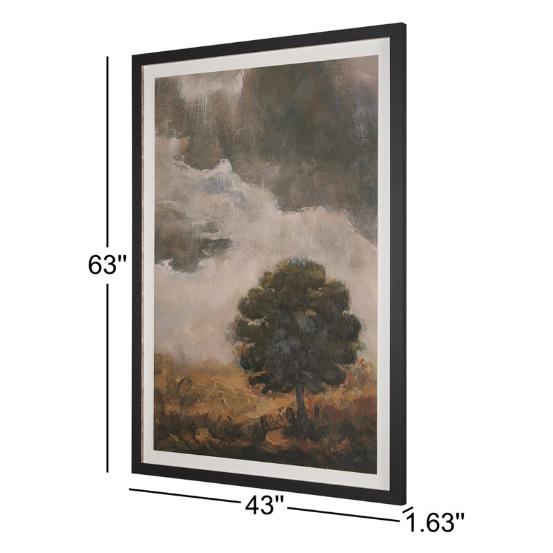 «Memorable Sky» par Studio A, reproduction d'art encadrée à la main mat sous verre, 1, 43.0L x 1.6W x 63.0H