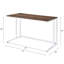 Bureau d'écriture en noyer et blanc avec port USB-1490906989