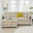 L-Shaped Chenille Sectional Sofa with Ottoman - 2-Seater Loveseat for Small Spaces, Breathable Fabric & Easy Assembly-1241176092