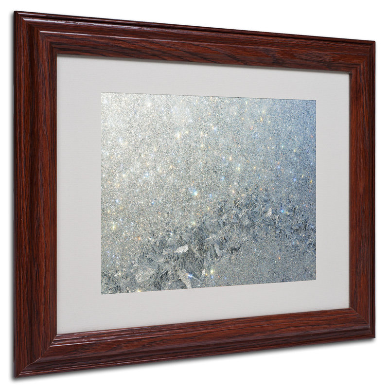«Frost Pattern Sun Stars» par Cooperstown, reproduction de photo sur toile encadrée, H 11 po x l 14 po x P 0,5 po, Brun