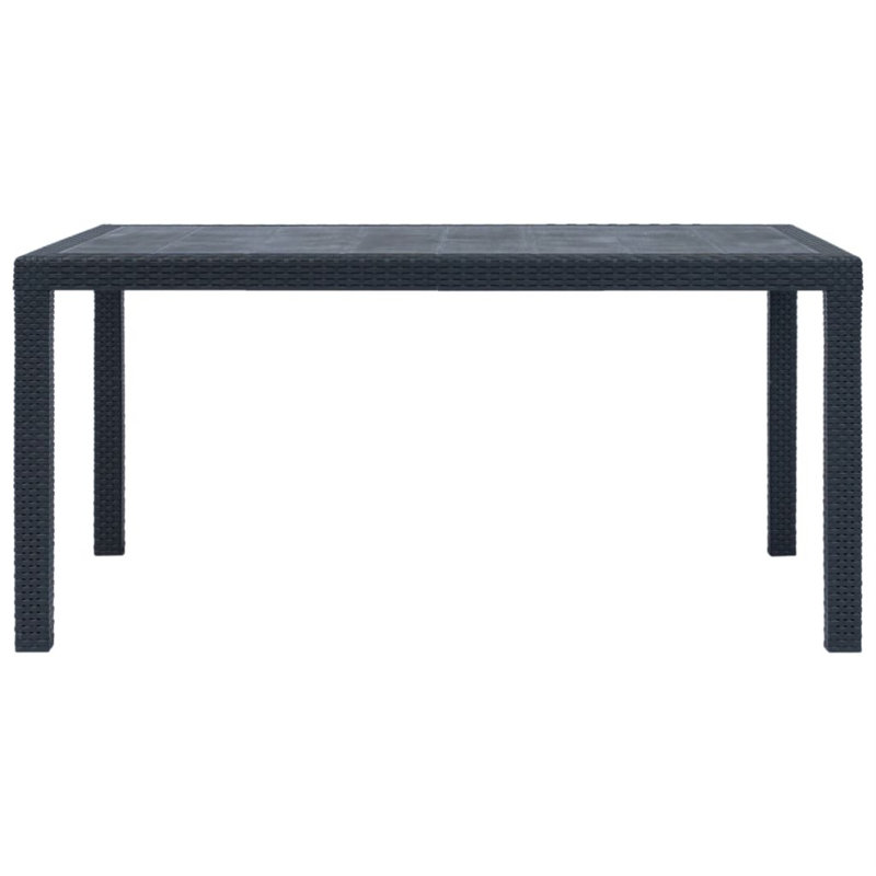 Bruan Plastic Coffee Table, Anthracite, 28.3'' H x 59" L x 35.4" D