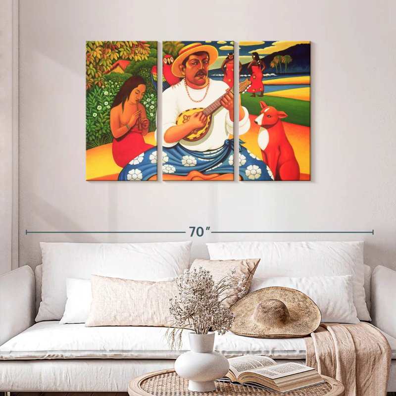 L'île fantastique d'Abarca Gauguin, H 28 po x l 45 po