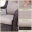 Chaise berçante pivotante avec coussins Shawen-706436192