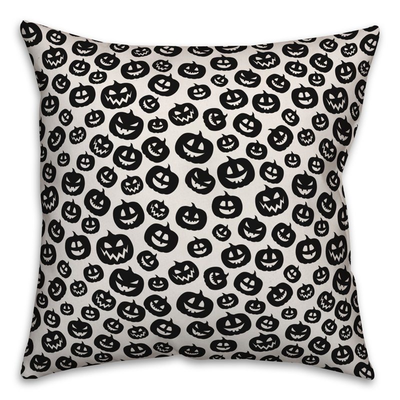  Housse de coussin Pumpkin, 20 po X 20 po, Blanc, Polyester/ Bourre en polyester