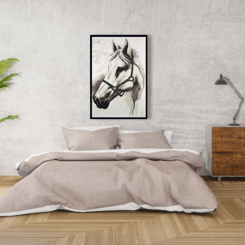 «Flicka le cheval blanc», H 36 po x l 24 po