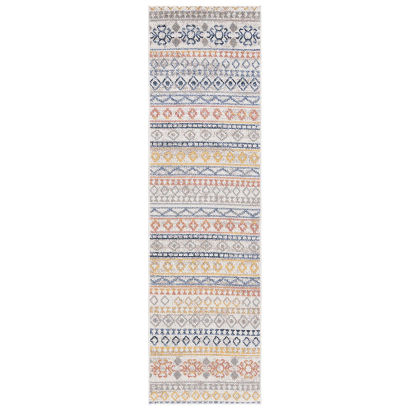 Eyoab Performance Geometric Rug, Runner 2'2" x 8'