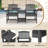 HDPE All-Weather Outdoor Adirondack Chair With Double-Layer Table-799158701