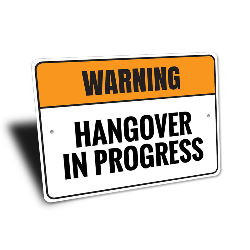 Panneau en aluminium Hangover, H 10 po x l 14 po x P 0,04 po