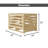 Wooden Stackable Shipping Crate With Slatted Heavy Duty Structure, Easy To Storage & Transport Any Items, Set Of 5, 44 X 29 X 20, Beige