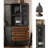 Black+Nut-brown Solid Wood+Iron+Glass Display Cases-120279271