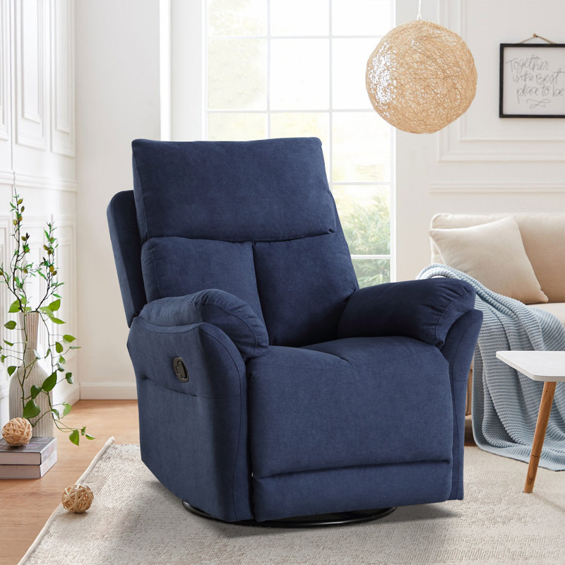 Fauteuil inclinable et berçant l 33,5 po Hawn, Bleu
