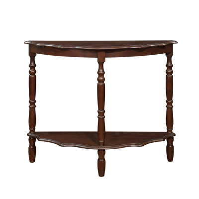 Console rétro de 42 po avec plateau en forme de nuage et pieds en bois massif, plateau demi-lune en forme de nuage, pour le rangement