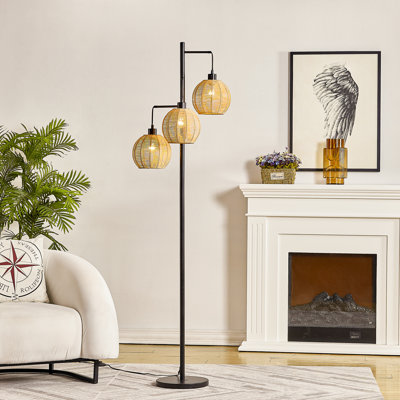 Coleford 71.5'' Black Tree Floor Lamp For Living Room/bedroom