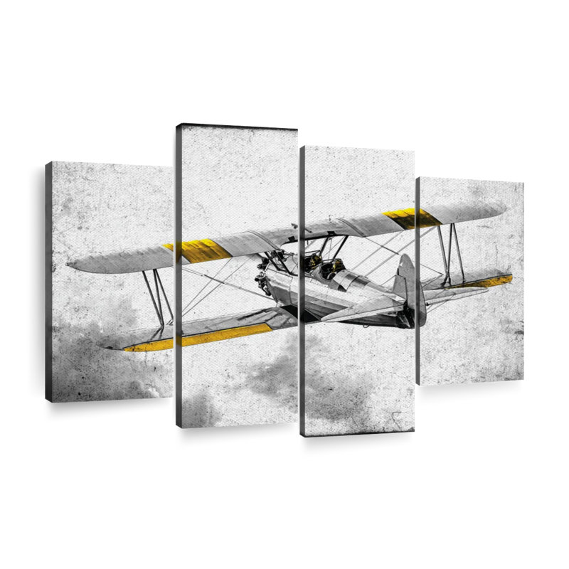 Reproduction sur toile Biplane Pop, H 22 po x l 36 po x P 1 po