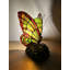 Mini lampe de table papillon Tiffany en verre coloré 10 po H-130897652